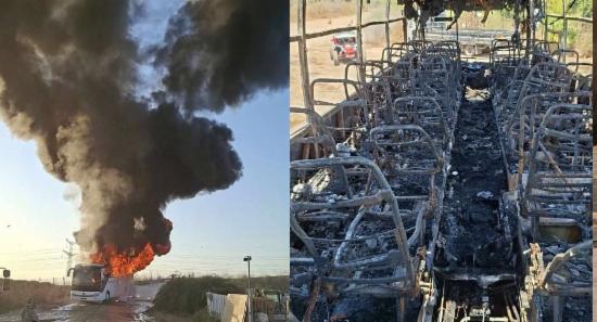 Bus with Sri Lankan Workers Catches Fire in Israel